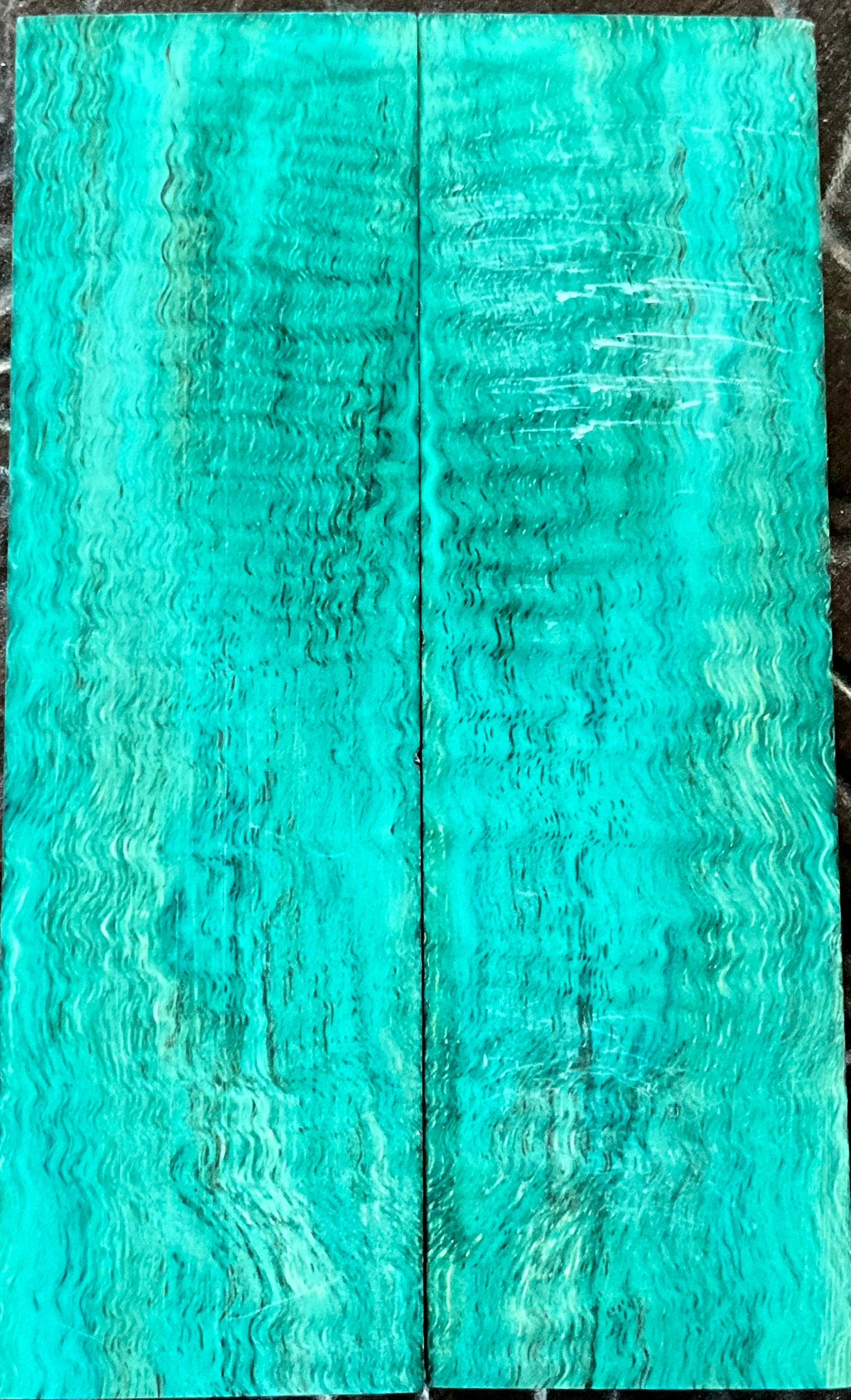 Maple - K&G Stabilized & Dyed Teal/Green