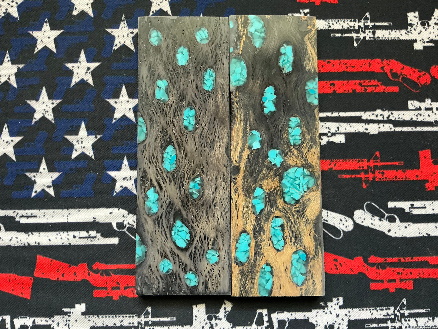 Black Cholla Cactus with Turquoise Inlay