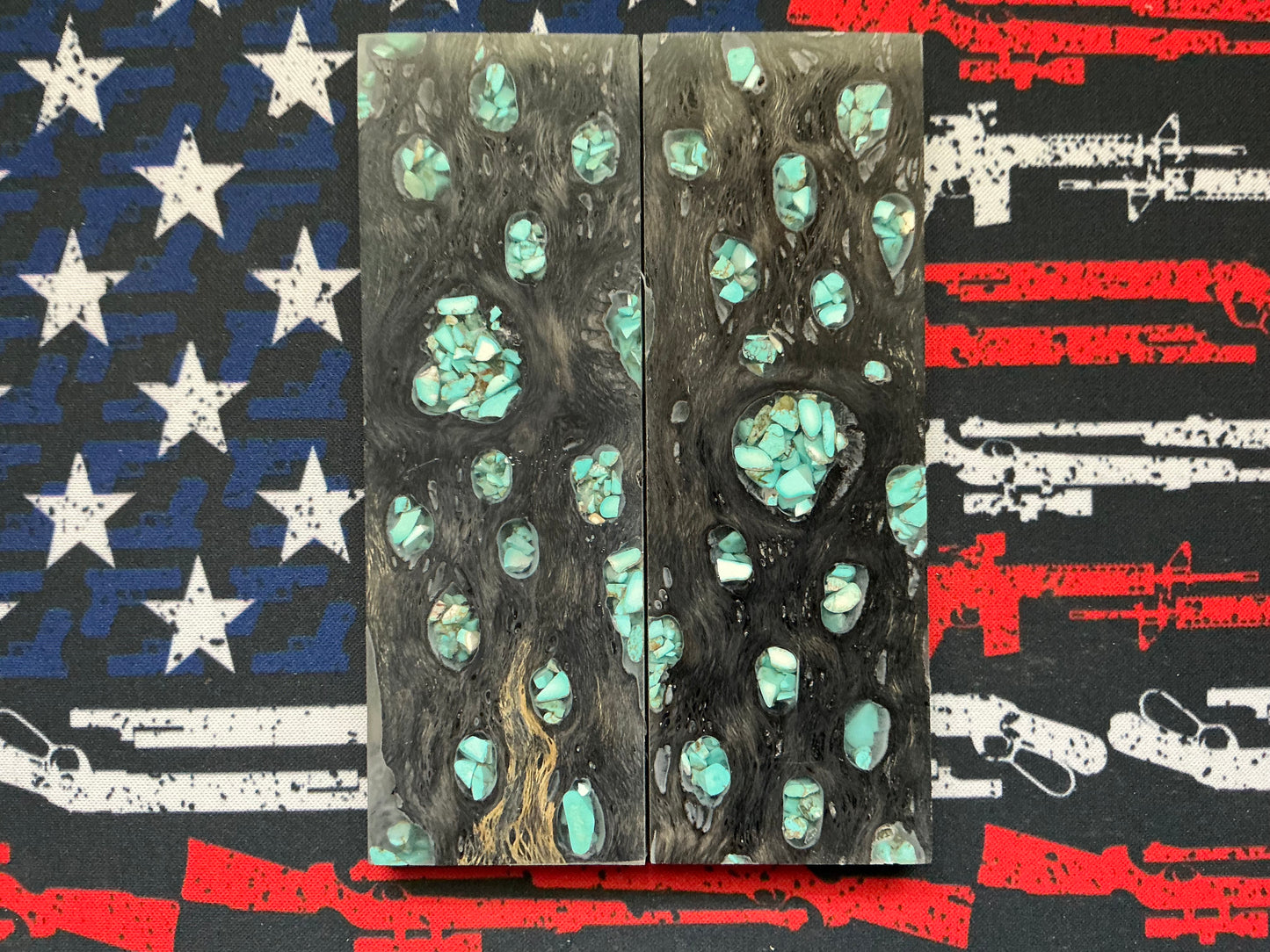 Black Cholla Cactus with Turquoise Inlay