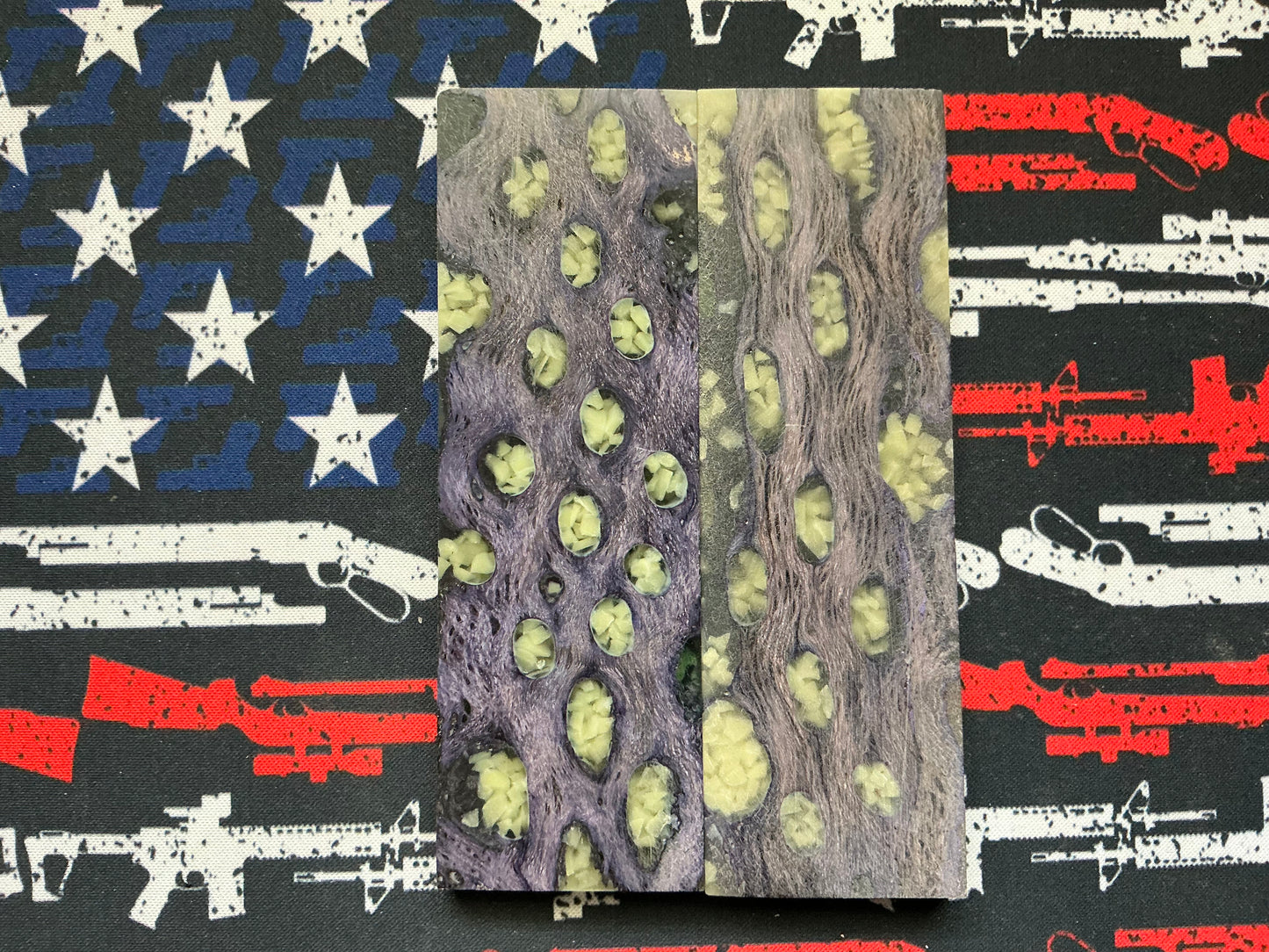 Purple Cholla Cactus with Glow Rock Inlay