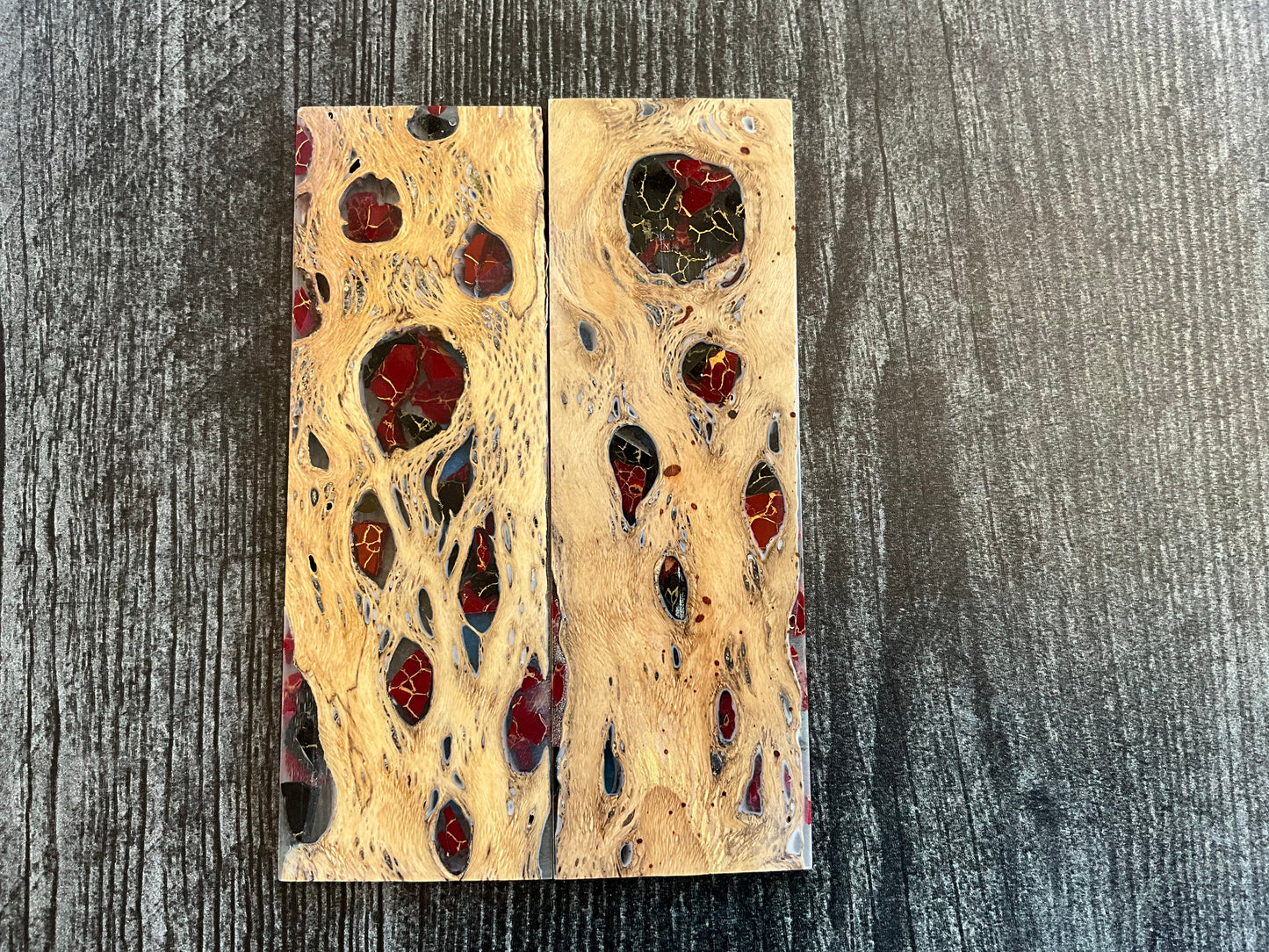 Cholla Cactus with Red Trustone - K&G Stabilized - Thin