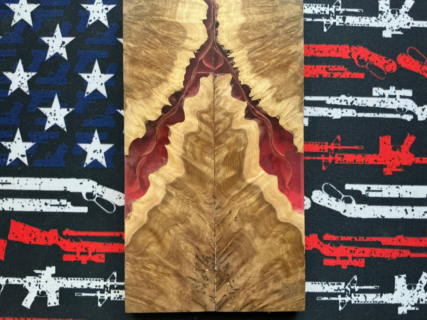 Brown Malee with resin and Copper Inlay
