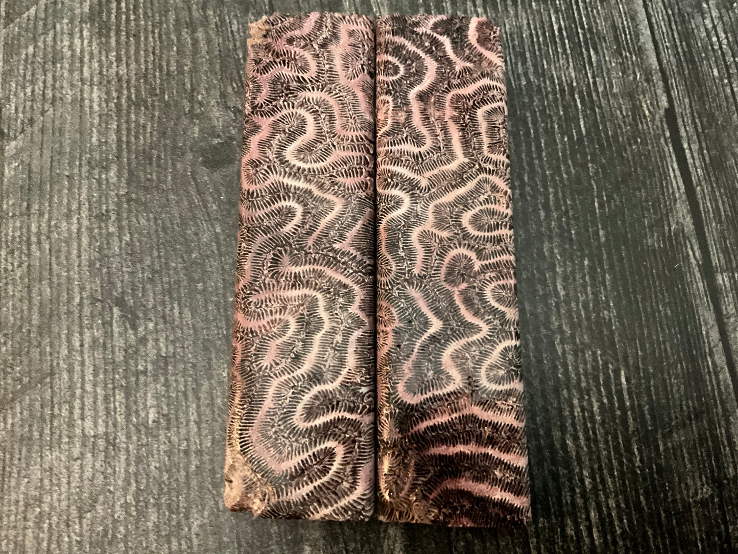 Brian Coral (Red) with Black G10 Liner- K&G Stabilized and Dyed