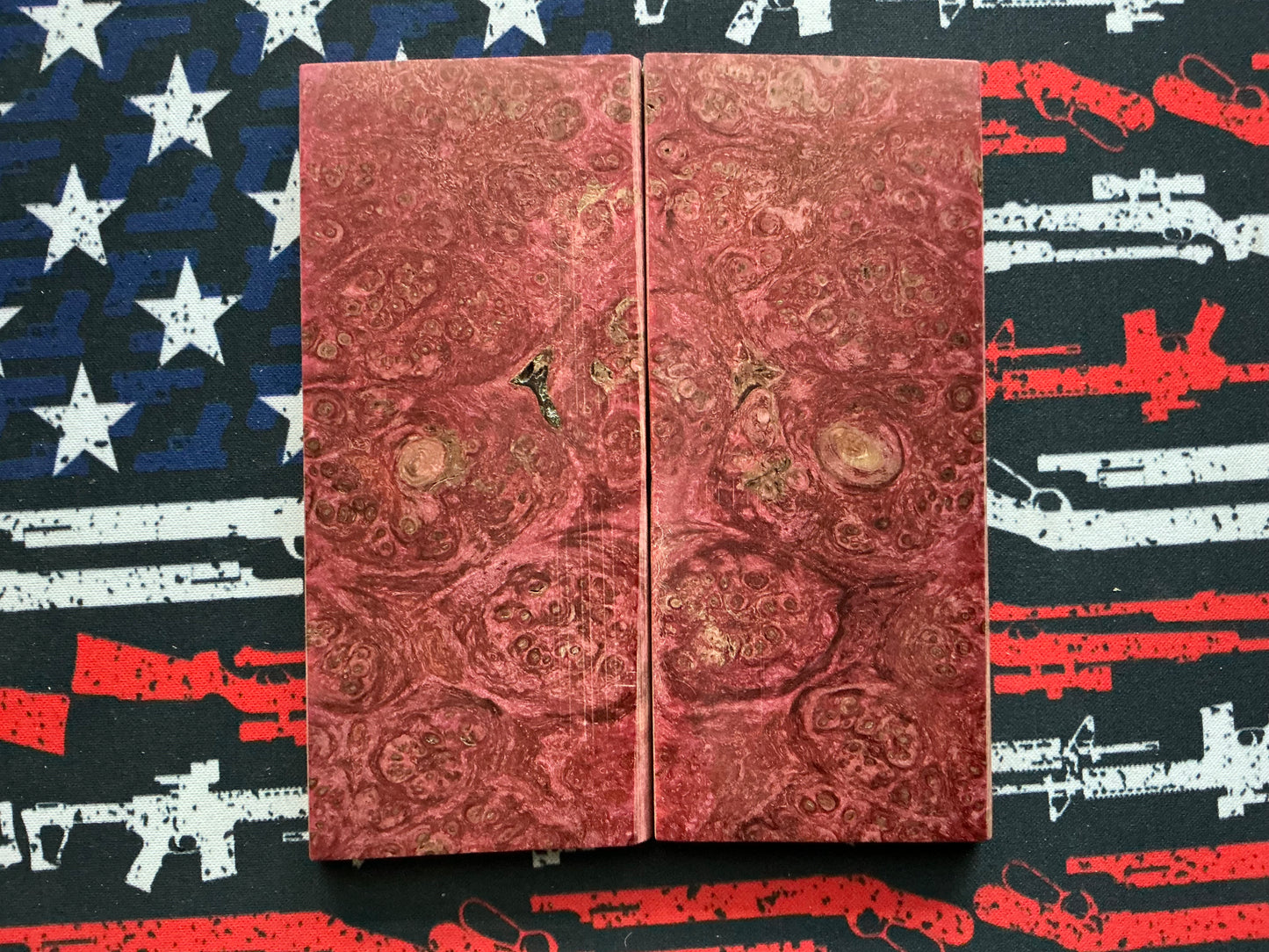 Maple Burl - Red - Wide Set