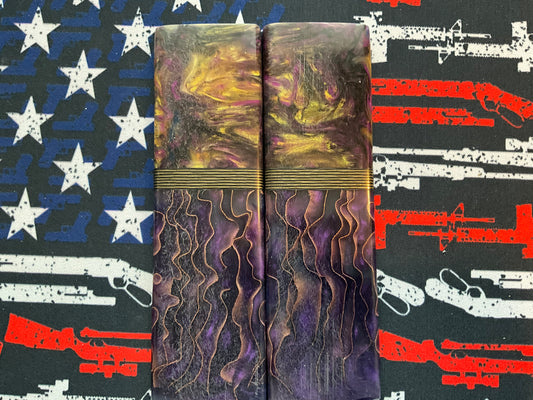 Purple Resin and Copper with Carbon Fiber Spacers