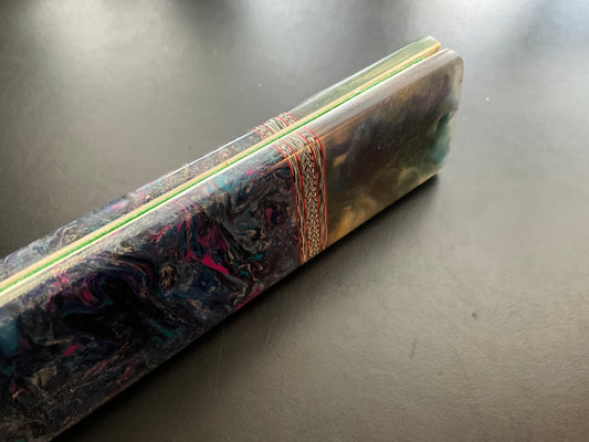 Danks Blanks with In House Resin, Carbon Fiber Spacers, and White G10 Liners