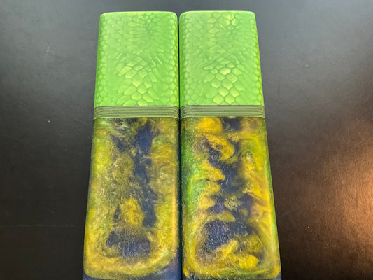 In House Resin, Green Juma Bolster, G10 Spacers and Liners