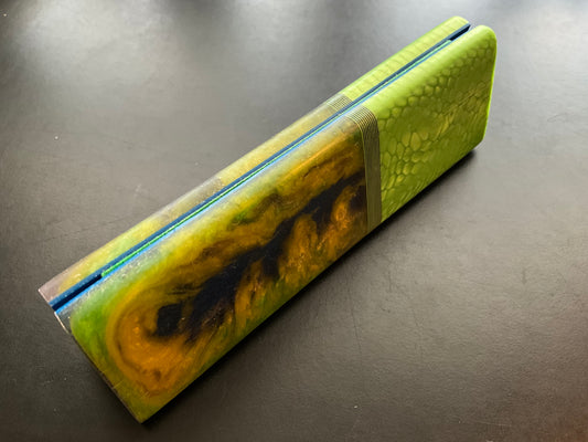 In House Resin, Green Juma Bolster, G10 Spacers and Liners