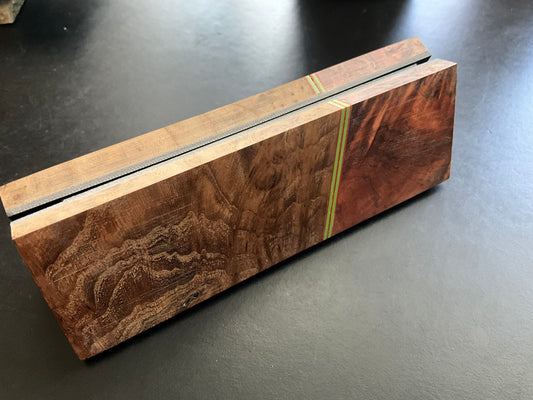 Russian Olive Burl with Yellow Cedar Burl Bolsters