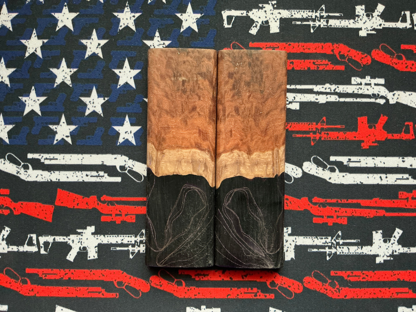 Malee Burl w/ Copper Infused Bolsters - Black Liners