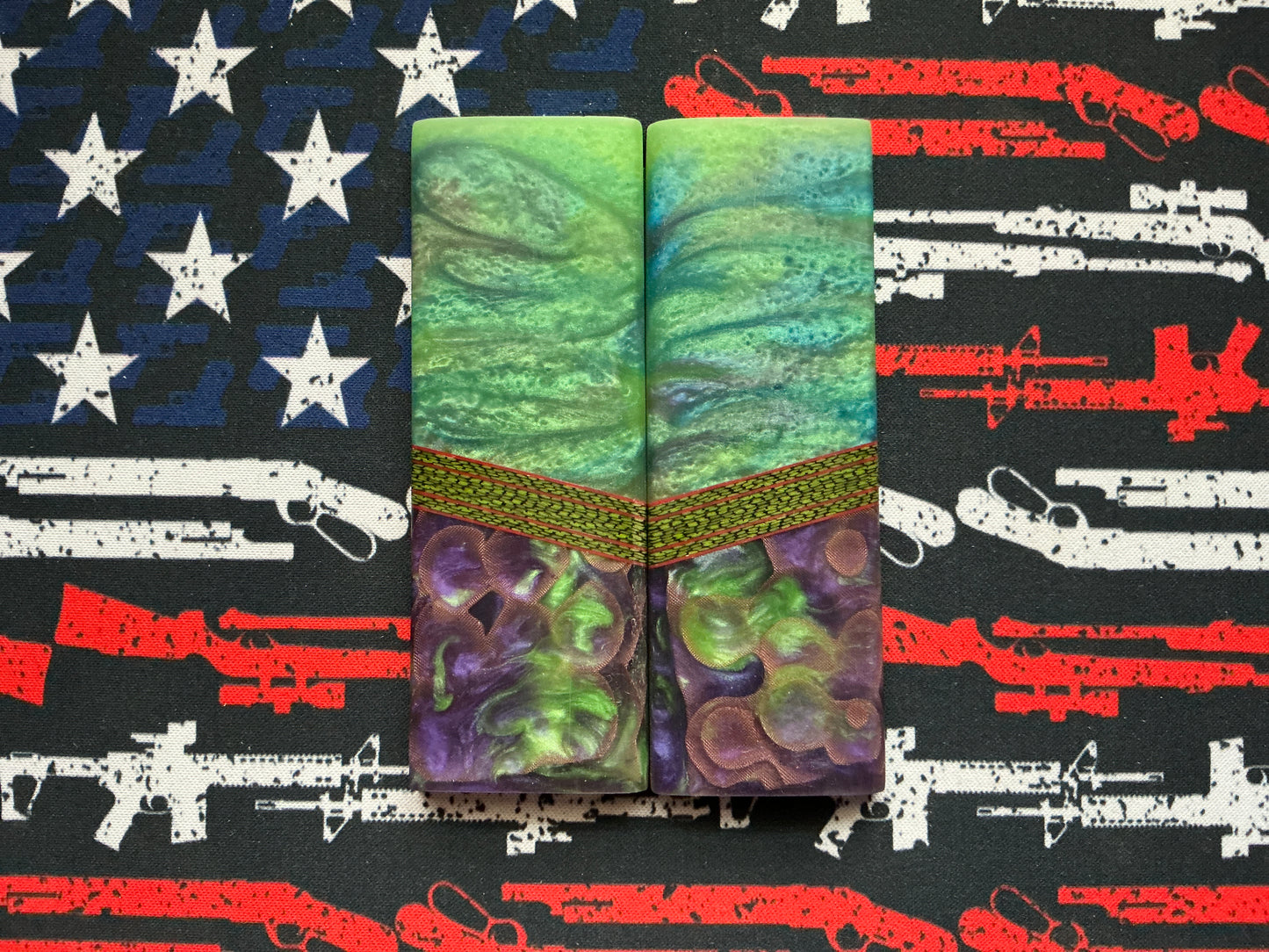 In House Resin w/ Carbon Fiber Spacers - Lime Green Liners