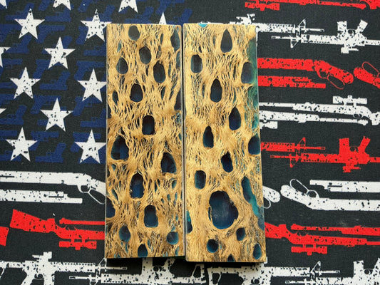 Cholla Cactus with Blue Translucent Resin