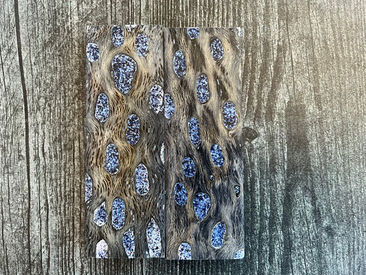 Cholla Cactus (Black) with Blue Brian Coral Inlay - K&G Stabilized
