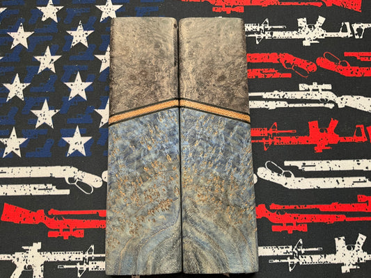 Black Ash Burl & Maple Burl Along with Westinghouse Micarta as Spacers and Liners - K&G Stablized