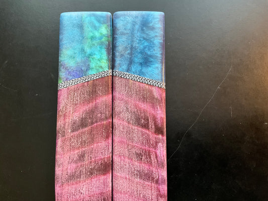 Quilted Maple with Resin Bolsters, Carbon Fiber Spacers, and Red G10 Liners