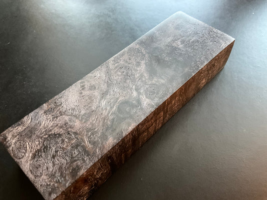 Redwood Burl - Dyed Black - Block - Hidden Tang