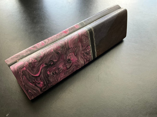 Danks Blanks with Black Ash Burl Bolsters and Carbon Fiber Spacers - Black G10 Liners