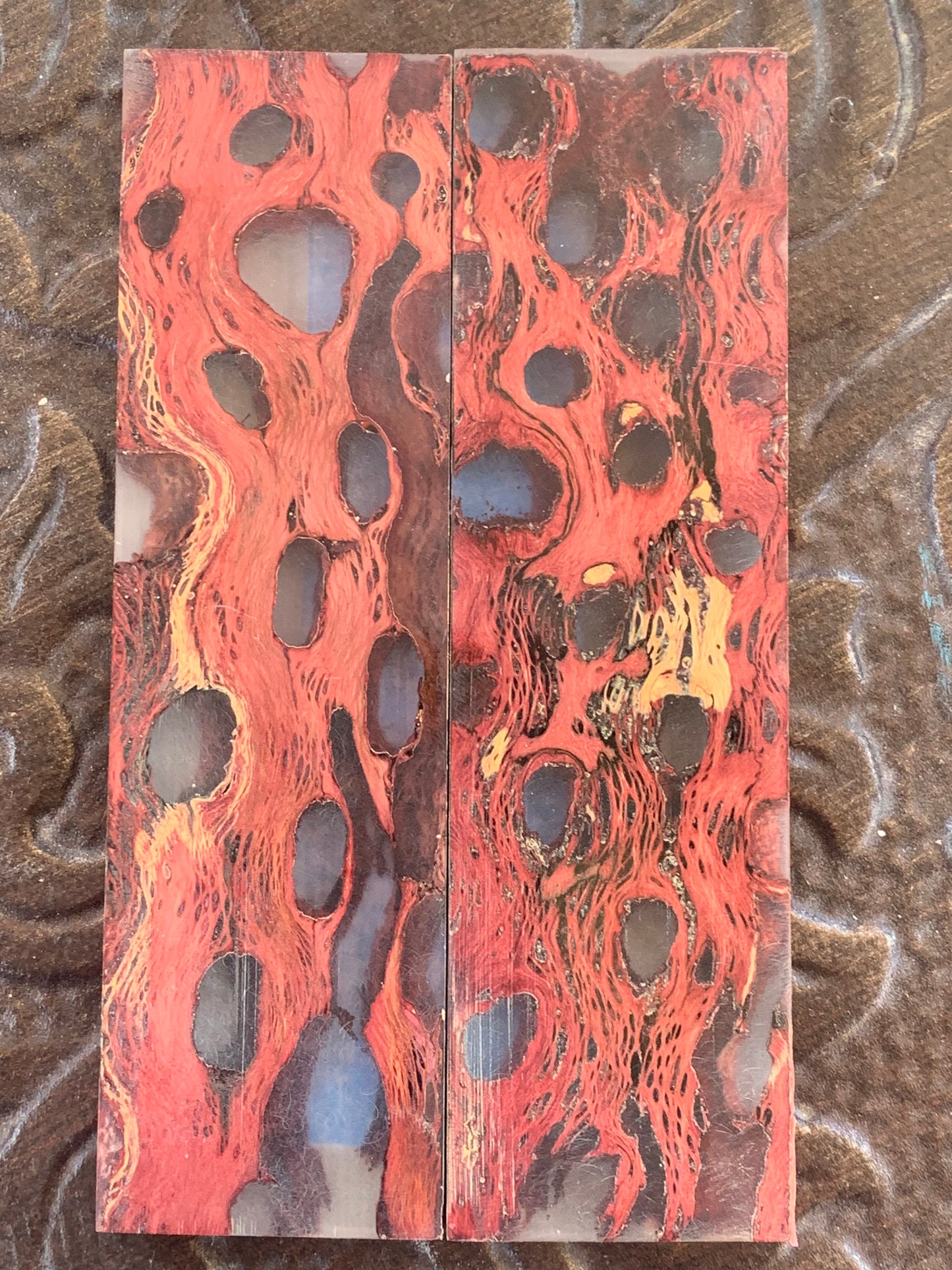 Red K&G Stabilized Cholla with Clear Resin