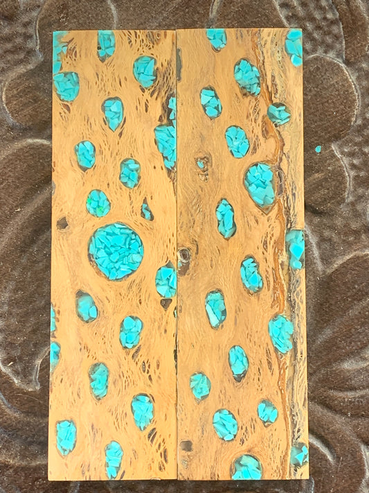 K&G Stabilized Cholla with Turquoise