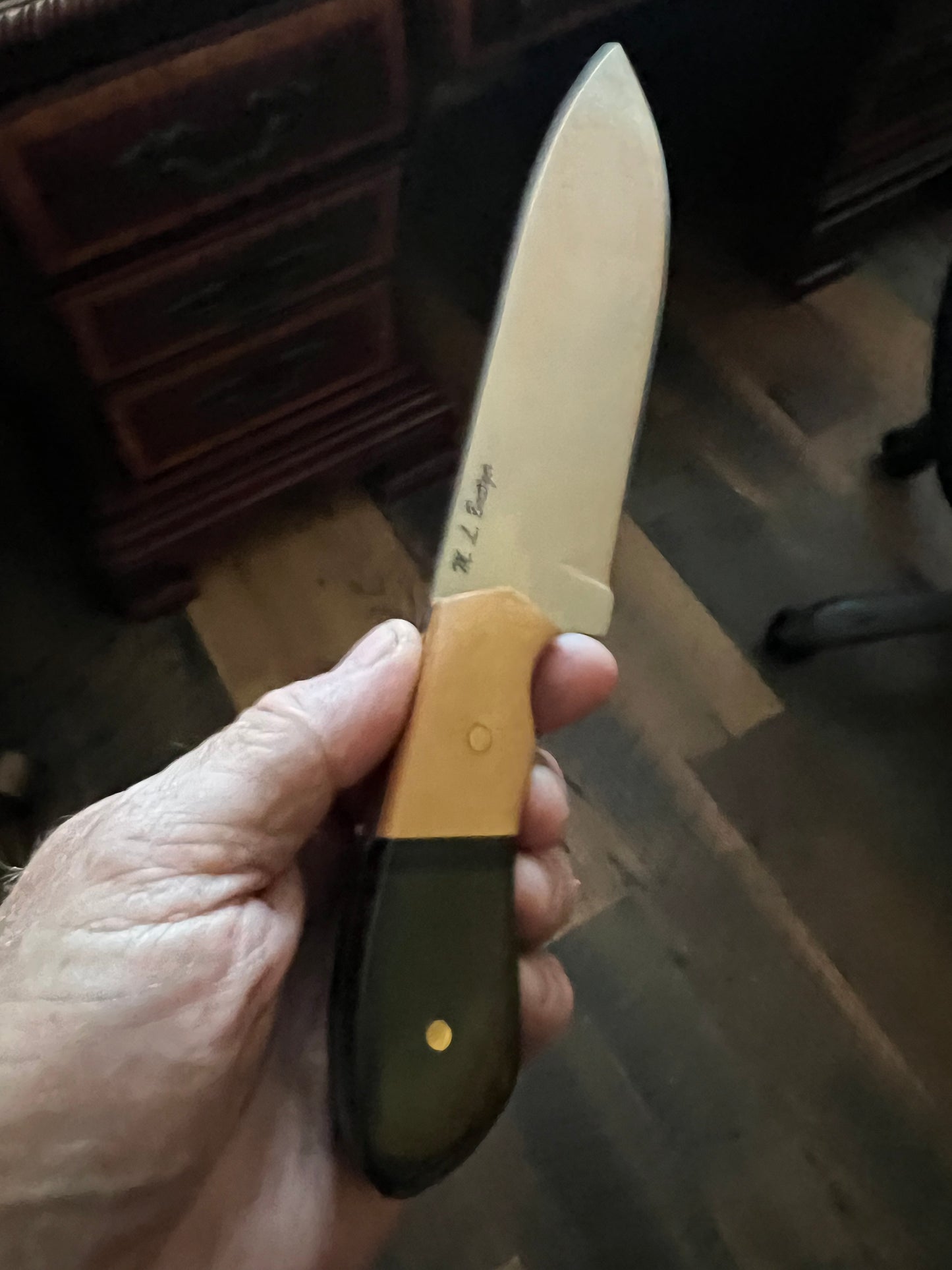 Kitchen Knife - AEBL Stainless with Micarta Handle