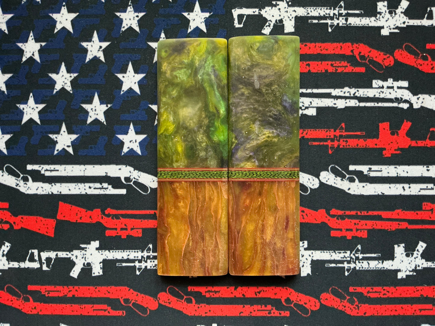 In House Resin w/ Carbon Fiber Spacers - Lime Green Liners