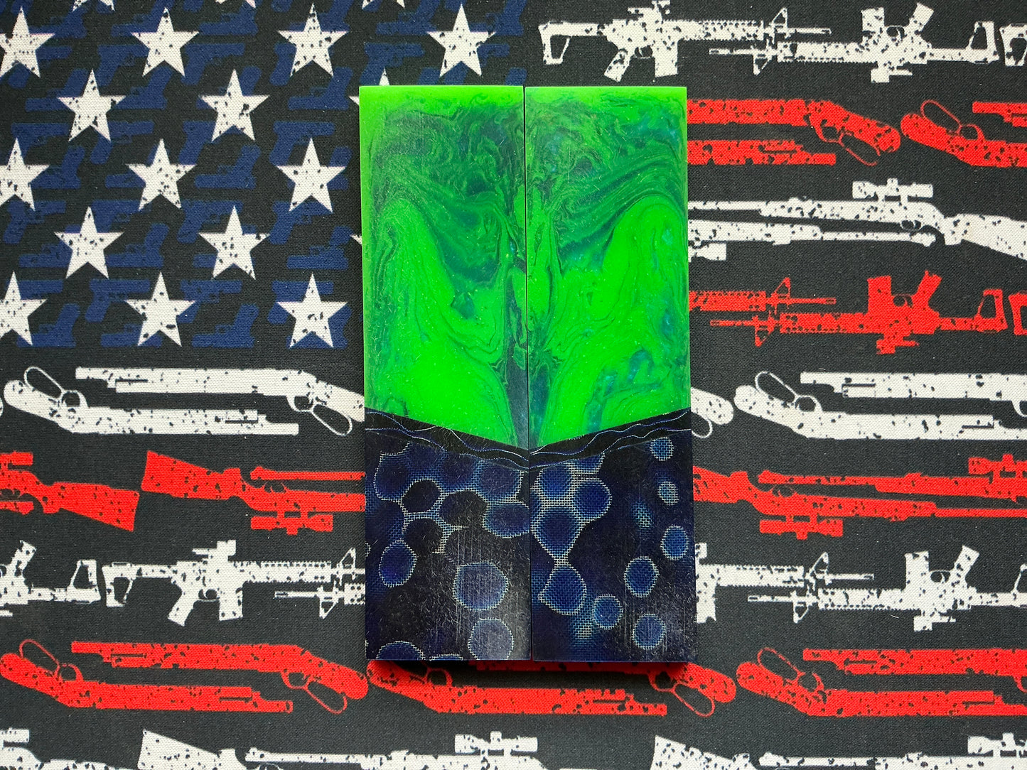 In House Resin w/ Raffir Moon Bolsters and Raffir Spacers w/ Dark Purple Liners