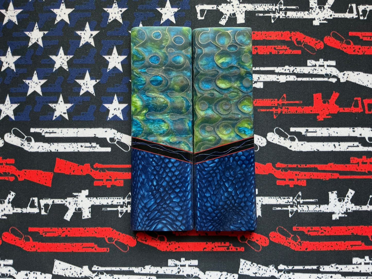 Stainless Steel Infused Resin w/ Juma Bolsters & Raffir Spacers