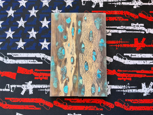 Cholla Cactus w/ Real Turquoise Nuggets