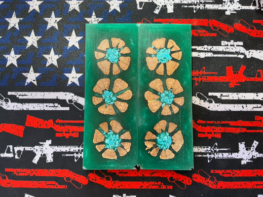 Flower Power Cholla Crosscut w/ Turquoise Inlay