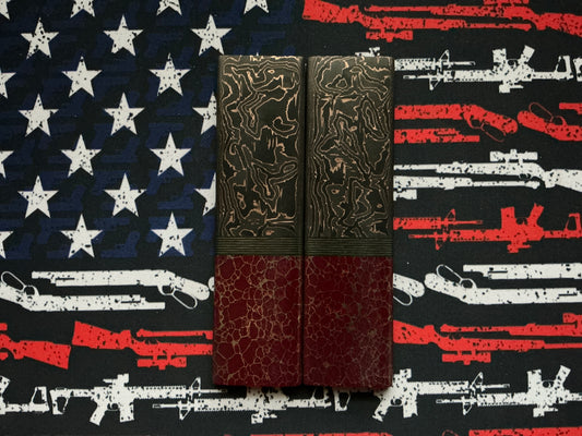 Copper Infused Carbon Fibers w/ Trustone Bolsters & Carbon Fiber Spacers - Dark Purple Liners