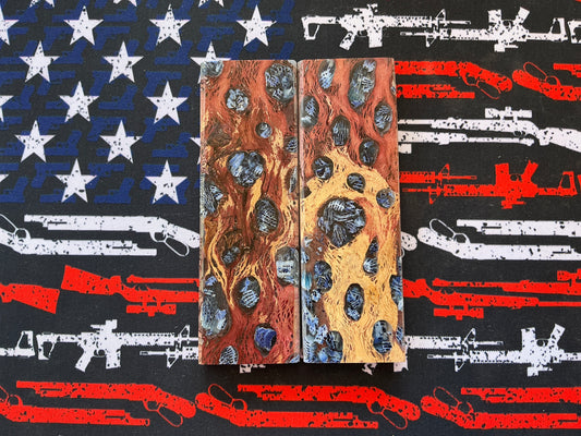 Cholla Cactus w/ Brain Coral Inlay & Red Liner