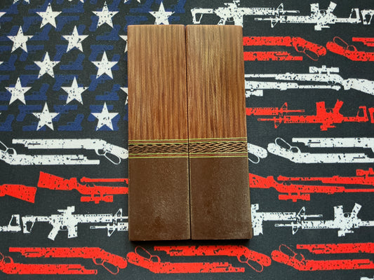 Multiple Vintage Micarta Paper, Linen and Canvas - Lime Green Liner