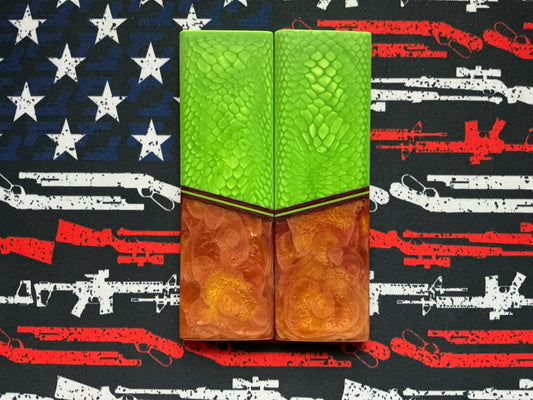 Juma w/ Copper Infused Resin Bolsters & Carbon Fiber G-10 Spacers - Red Liners