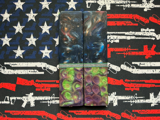 In House Resin w/ Carbon Fiber Spacers - Lime Green Liners