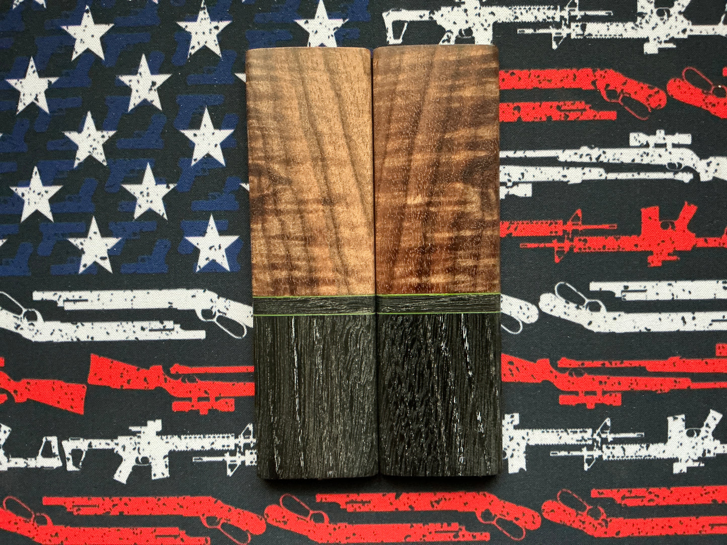 Tazzy & Bog Oak w/ Bog Oak Spacers - Lime Green Liners