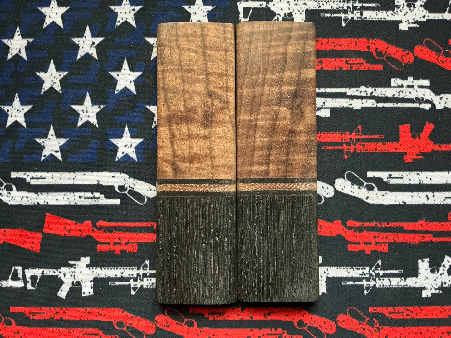 Tazzy w/ Bog Oak Spacers - Micarta Liners