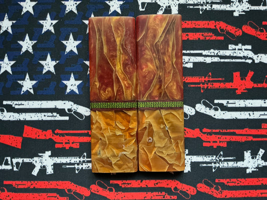 Copper Infused Resin w/ G-10 Carbon Fiber Spacers - Red Liners