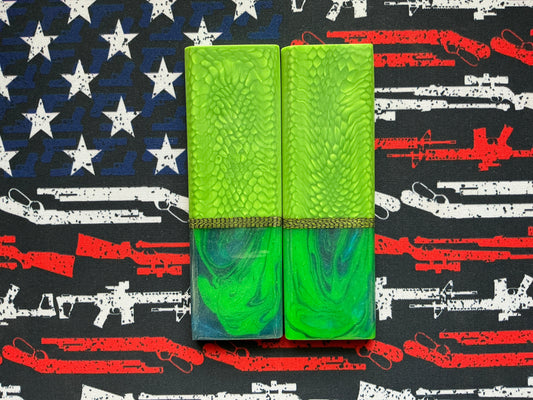 Juma w/ Resin Bolsters and Carbon Fiber Spacers - Dark Purple Liners